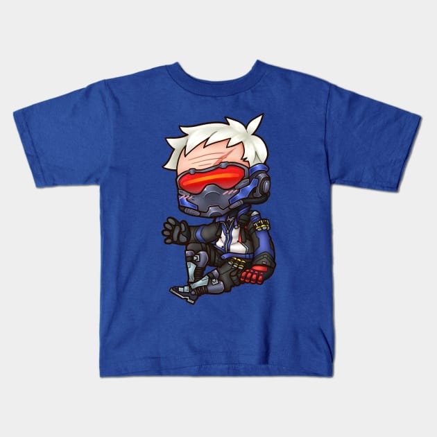 Chibi Soldier76 Kids T-Shirt by roesart